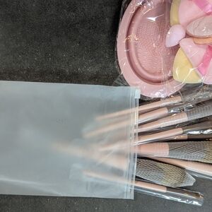 Makeup Brush Set Of 15 with 10 Sponge Applicators